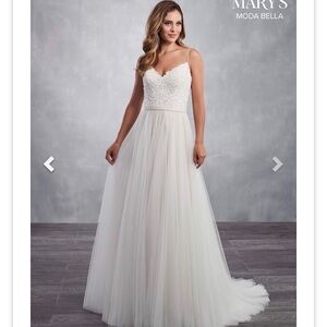 Mary’s wedding or prom dress